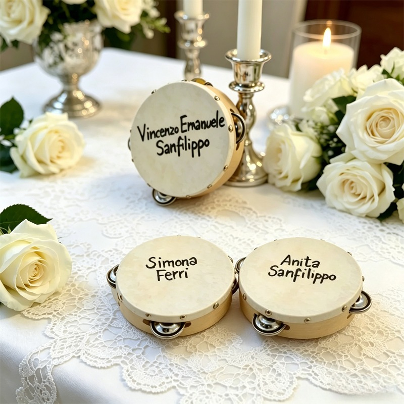 Musical Instrument With Names - 3/5PCS ﻿ Tambor de Casamento Personalizado