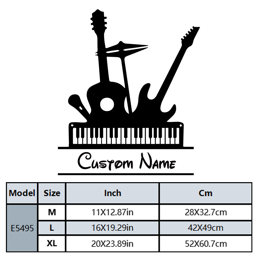 Adesivo de parede personalizad - Musical Instrument With Names avaliação e preço