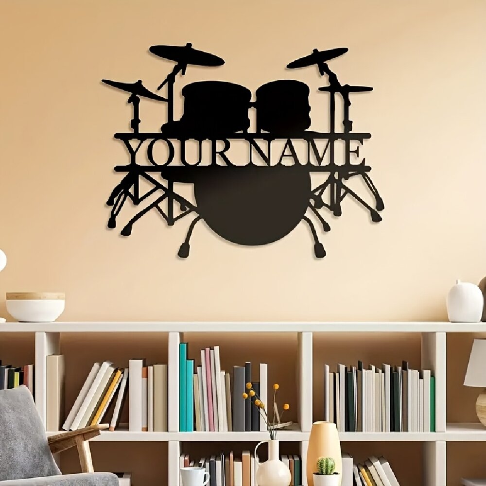 Placa de Arte de Parede em Met - Musical Instrument With Names avaliação e preço