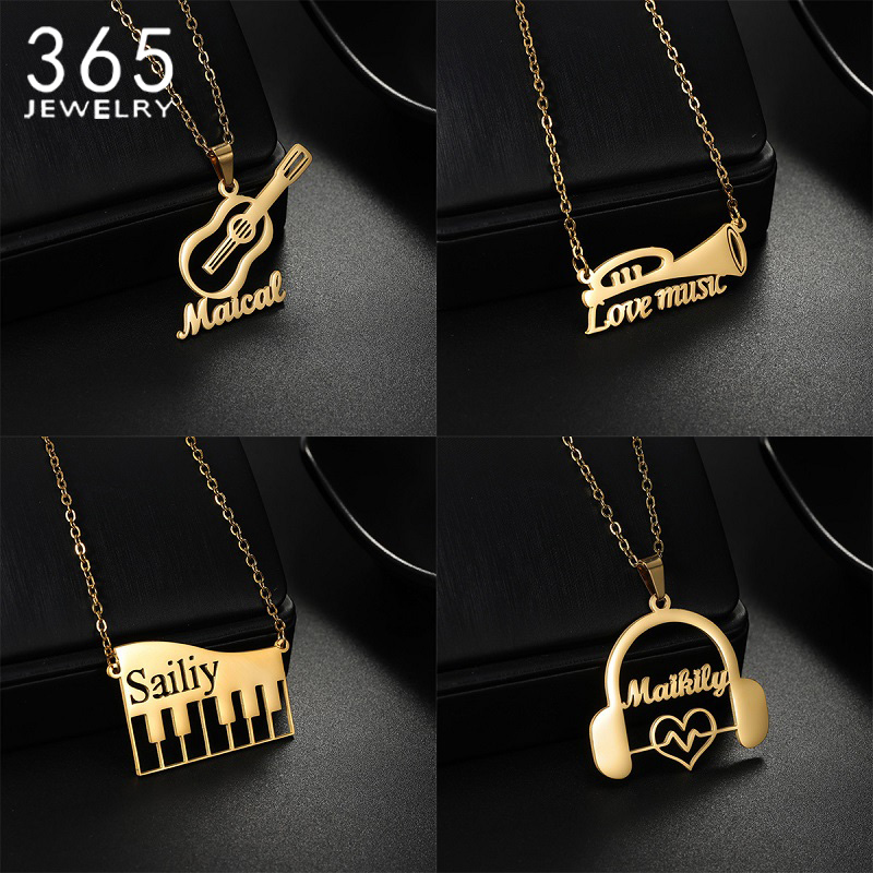 Novo Colar Personalizado com P - Musical Instrument With Names avaliação e preço