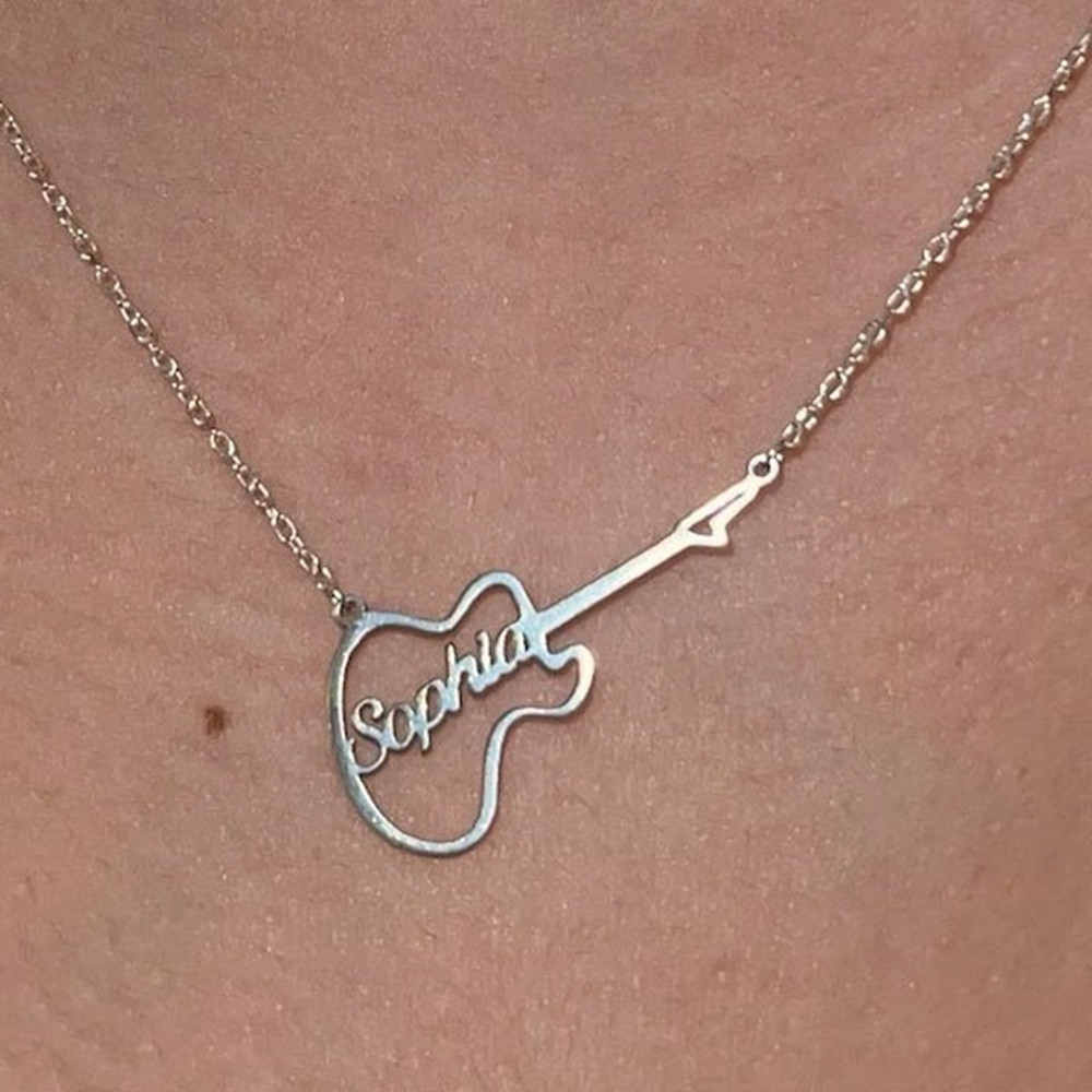 Colar de violino personalizado - Musical Instrument With Names avaliação e preço